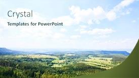  Presentation with mountain view - PPT theme enhanced with view-on-szczeliniec-wielki-mountain background and a sky blue colored foreground