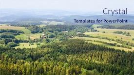  Presentation with mountain view - Theme consisting of view-on-szczeliniec-wielki-mountain background and a sky blue colored foreground