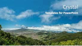  Presentation with rural road - Slide deck featuring view-on-tenerife-island background and a teal colored foreground