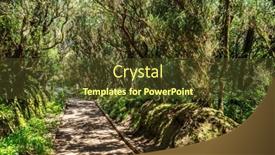  Presentation with rural road - Slide set having view-on-tenerife-island background and a tawny brown colored foreground