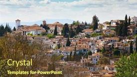  Presentation with granada - Presentation theme consisting of view-on-the-albayzin-granada background and a tawny brown colored foreground