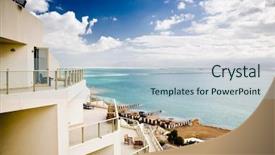  Presentation with amsterdam historical beautiful view - Colorful PPT theme enhanced with view on the dead sea backdrop and a light blue colored foreground