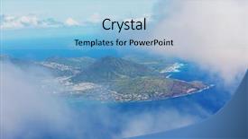  Presentation with diamond head - Cool new slide deck with view on the diamond head backdrop and a light blue colored foreground