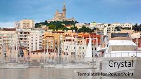  Presentation with european church - Colorful slides enhanced with view on the notre dame backdrop and a light gray colored foreground