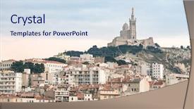  Presentation with notre dame - Cool new presentation theme with view on the notre dame backdrop and a sky blue colored foreground