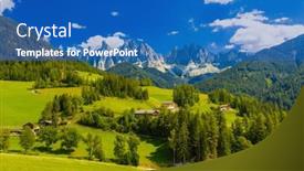  Presentation with mountain view - Presentation design featuring view-on-the-odle-mountain background and a teal colored foreground