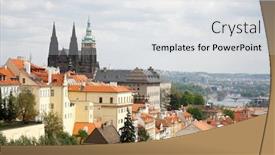  Presentation with prague - Cool new presentation with view-on-the-prague-czech backdrop and a light gray colored foreground