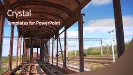  Presentation with old car - Colorful theme enhanced with crossway - view on the railway backdrop and a wine colored foreground