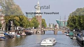  Presentation with amsterdam historical beautiful view - Audience pleasing presentation consisting of view-on-the-watertower backdrop and a light blue colored foreground