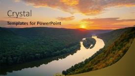  Presentation with ukraine - Presentation theme having view-on-top background and a coral colored foreground