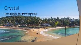  Presentation with popular - Theme featuring view-on-weligama-beach-one background and a light blue colored foreground