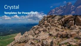  Presentation with rocky mountains - Beautiful slide deck featuring view-or-the-rocky-mountains backdrop and a ocean colored foreground