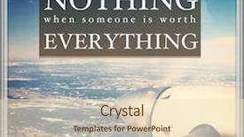  Presentation with everything - Audience pleasing slides consisting of view out airplane window instagram effect with quote - distance means nothing when someone is worth everything backdrop and a lemonade colored foreground