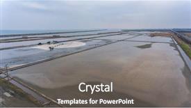  Presentation with salt - Slide deck with view over a salt lake background and a gray colored foreground