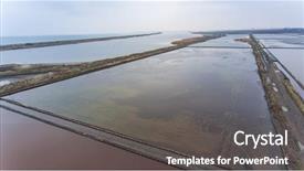  Presentation with salt lake city - Colorful PPT theme enhanced with view over a salt lake backdrop and a dark gray colored foreground