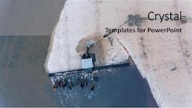  Presentation with salt lake city - PPT layouts having view over a salt lake background and a light gray colored foreground