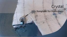  Presentation with view of the salt mine - Beautiful slide deck featuring view over a salt lake backdrop and a light gray colored foreground