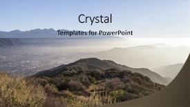  Presentation with people of los angeles - Cool new slides with view over glendale eagle rock backdrop and a light blue colored foreground