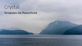  Presentation with british columbia canada - Slide set having view-over-inlet-ocean background and a lemonade colored foreground