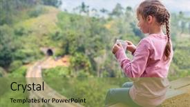  Presentation with sri lanka - Presentation theme featuring view over nine arches bridge background and a seafoam green colored foreground