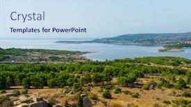  Presentation with lagoon - Presentation with view-over-the-etang-de background and a sky blue colored foreground