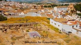  Presentation with roman - Theme consisting of view-over-the-remains background and a gold colored foreground