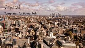  Presentation with garden city - Beautiful slide deck featuring view-over-the-thames backdrop and a coral colored foreground