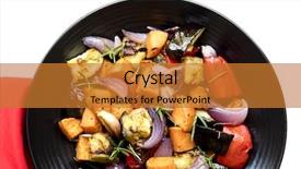  Presentation with red black and white - Cool new presentation theme with view over white with red backdrop and a gold colored foreground