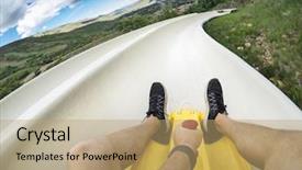  Presentation with photo - Amazing slides having view photo of a man backdrop and a coral colored foreground