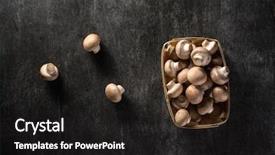  Presentation with mushrooms - Slides enhanced with view picture of a mushroom background and a dark gray colored foreground