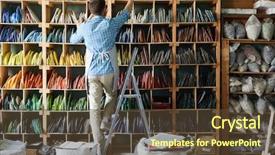  Presentation with step - Cool new PPT layouts with view portrait of modern artisan backdrop and a tawny brown colored foreground