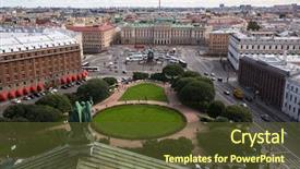  Presentation with square - Beautiful theme featuring view of saint isaac's backdrop and a tawny brown colored foreground