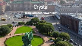  Presentation with st petersburg russia landmarks - Slides featuring view of saint isaac's background and a gray colored foreground