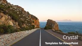  Presentation with coastal - Theme enhanced with view-showing-an-empty-coastal background and a tawny brown colored foreground