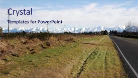  Presentation with mountain view - PPT theme enhanced with view southern alps new zealand background and a  colored foreground