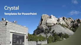  Presentation with mount rushmore - Presentation consisting of view terrace at mount rushmore background and a ocean colored foreground