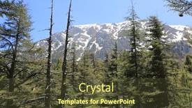  Presentation with mountain top - Theme with view-thougt-trees-on-tahtali background and a tawny brown colored foreground