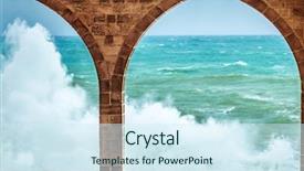  Presentation with amazing - Slides featuring view through amazing big arch background and a sky blue colored foreground