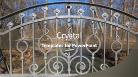  Presentation with rail bridge - Presentation theme featuring view-through-art-nouveau-rail background and a gray colored foreground