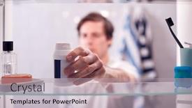  Presentation with cabinet - Amazing slide set having view-through-bathroom-cabinet backdrop and a light gray colored foreground