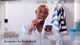  Presentation with cabinet - PPT layouts having view-through-bathroom-cabinet background and a light blue colored foreground