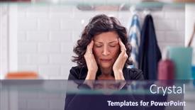  Presentation with cabinet - Colorful PPT layouts enhanced with view-through-bathroom-cabinet backdrop and a navy blue colored foreground