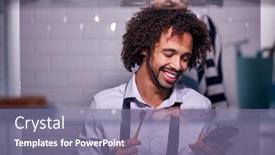  Presentation with cabinet - Amazing PPT layouts having view-through-bathroom-cabinet backdrop and a coral colored foreground