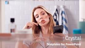  Presentation with cabinet - Cool new slide deck with view-through-bathroom-cabinet backdrop and a coral colored foreground