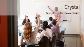  Presentation with high school diversity - Theme consisting of view through doorway of high background and a lemonade colored foreground