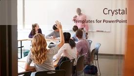  Presentation with high school - Slides with view through doorway of high background and a lemonade colored foreground