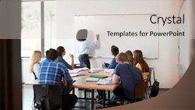  Presentation with high school - Amazing PPT theme having view through doorway of high backdrop and a lemonade colored foreground