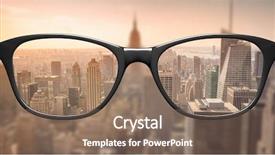  Presentation with glasses - Slide set featuring view through glasses sharp background and a violet colored foreground