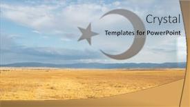  Presentation with train - Audience pleasing presentation theme consisting of view-through-the-passenger-train backdrop and a light blue colored foreground