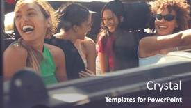  Presentation with road trip - Slides featuring view-through-windscreen-of-group background and a dark gray colored foreground